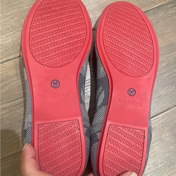 Rothy's Gray Camo Flats with red soles - Size 7 - Picture 3 of 5